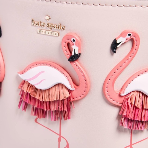 Kate Spade By The Pool Flamingo Pippa Bucket Bag - Picture 6 of 12